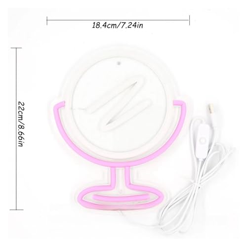 Miroir pour enseigne au néon USB pour un éclairage doux sans reflet - 3