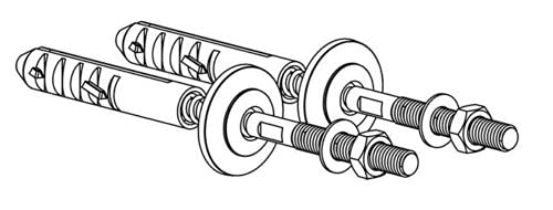 BIS Wash Basin Fixing Kit (Zinc Plated