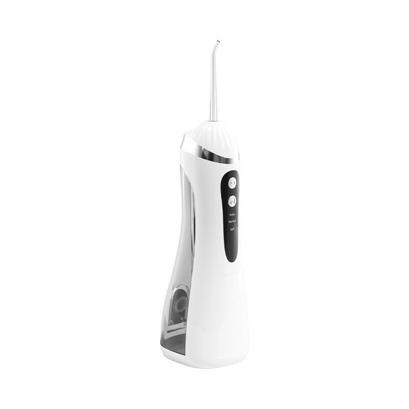 Irrigador Bucal Portatil, Irrigador Bucal Inalámbrico Profesional 3 Boquillas 4 Modos Depósito 200 ml y Base Extraíble, Carga USB, Impermeable IPX7, Silencioso, para Viajes y Hogar(Negro)
