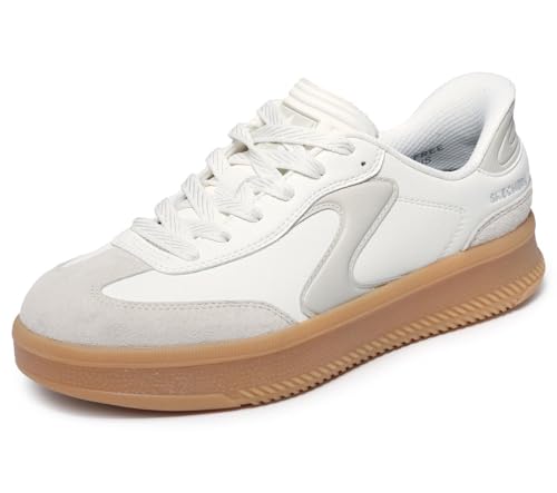 Skechers Hotshot HI Lifted Luxe   Tenis para Mujer, Color Blanco Roto, Talla 5