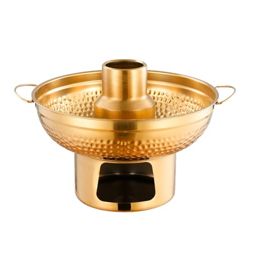 HOLIDYOYO Single Serve Dessert Fondue Pot 20cm Portable Hotpot Stainless Steel Easy to Clean