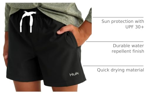 Image of HUK Girls' Pursuit Volley Short, Quick-Dry Fishing Shorts for Kids