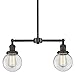 Innovations 209-BK-G202-6 2 Light Chandelier, Matte Black