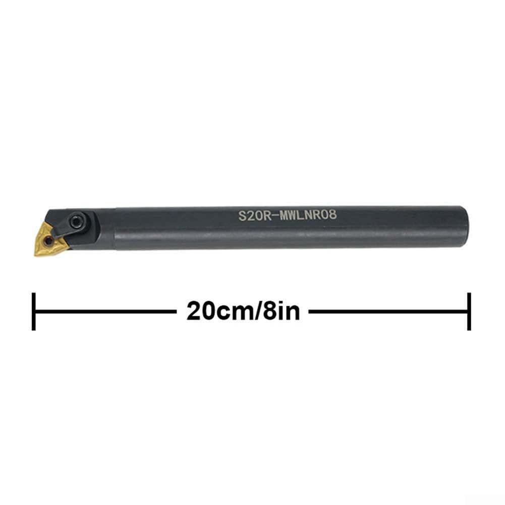 Ensemble de barres d'alésage professionnelles avec support S20R MWLNR08 et 20 inserts pour WNMG432