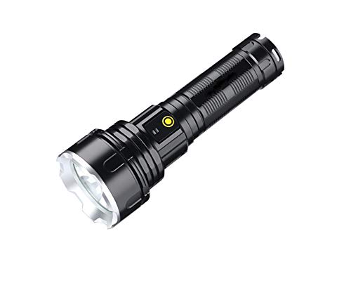 Kw-tool Forte lumière Lampe de Poche, 32W Haute Puissance mèche, Haute luminosité (350 lumens), Gamme jusqu'à 300M, adapté pour la Chasse, Travail en Plein air,Ultimate