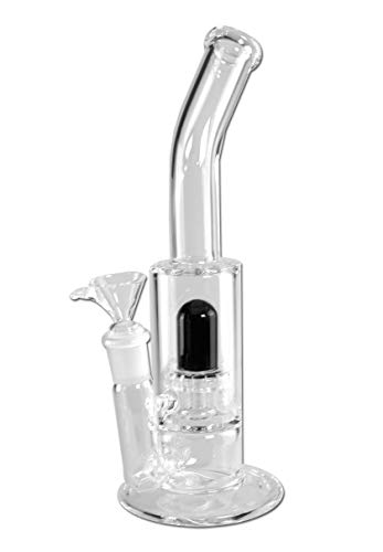 bong-discount Wasserpfeife, PERCOLATOR-Bong | 26 cm, NS 19 (18,8mm) | schwarz | robustes BOROSILIKATGLAS