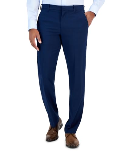 Perry Ellis Mens Modern fit Dress Pants 30/30 Estate Blue Solid