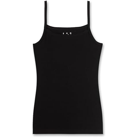 Sanetta Girls' Black Cotton Undershirt, 12 Years Cover