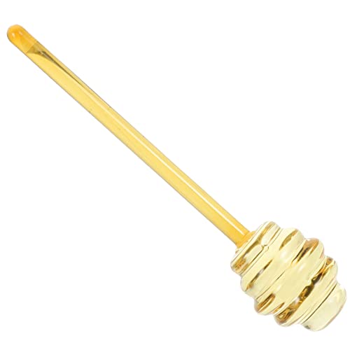 FUNOMOCYA Honey Stirrer Mini Scoops Serving Honeycomb Scoop Dipper Spoon Coffee Server Small Honey Spoon Basket Honeycomb Wand Mini Honey Jars Honey Stick Spoon Post Glass Yellow re-usable