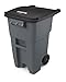 Brute Rubbermaid Gray 50 Gal Rollout Container w/Lid