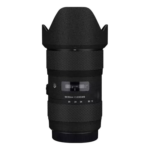 Película protectora de alta calidad para lente de cámara Sigma 18 35 mm F1.8 DC HSM Art Fit para Canon Mount Camera Skin Wrap Film Film Protector Coat (negro esmerilado)