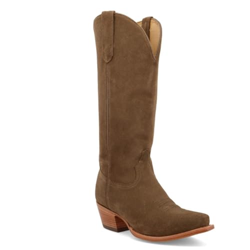 Women's Cowboy Boots, Chunky Heel Pointed Toe Mid-Calf Boots, Stitched Detailing & Pull-On Tabs, Timeless Classic Style for Casual Rodeo Wear2