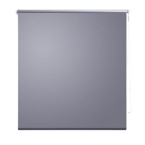 vidaXL Store Enrouleur Occultant Gris Tamisant Pare-Vue Rideau Voilage Fenêtre