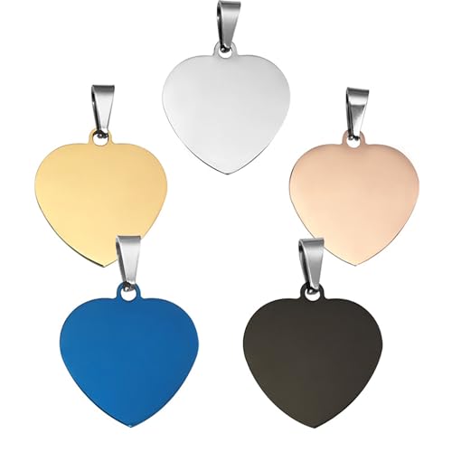 Collier pendentif cœur acier inoxydable de haute qualité à la finition robuste et durable