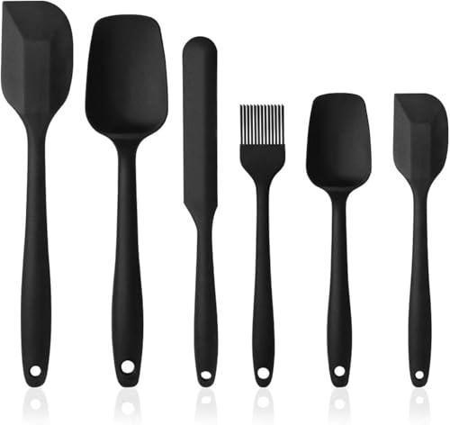 Lengua Silicona Cocina,Espátula Cocina,Espátula Reposteria,Espátula Silicona,6PCS Antiadherente Espátula Resistente Calor Lengua Silicona Cocina Utensilios de Cocina Reposteria Utensilios