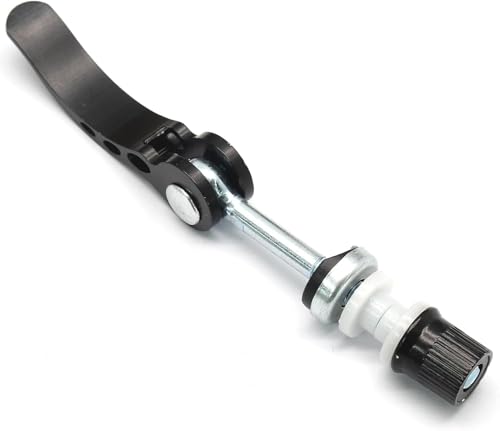 Bicycle Quick Release Seat Clamp - Folding Saddle Seat Post Clamp with Cam Lever for Mountain and Folding Bikes - 5.0mm x 60mm Skewer Bolt, Easy to Install and Adjust, Black Seatpost Clamp for Cycling