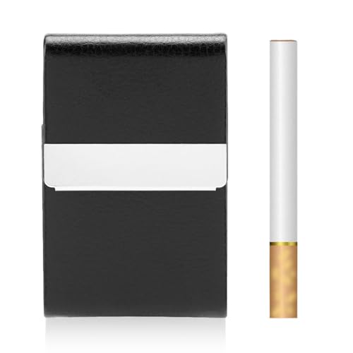 Organizador de almacenamiento de cigarrillos Estuche de cigarros Soporte de encendedor de cigarrillos Caja de almacenamiento de cuero de PU Contenedor de...