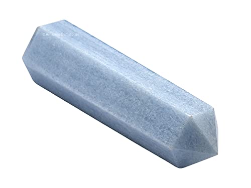 Image of Amazing Gemstone Large Blue Calcite Celestite Crystal Towers ~ Natural Healing Crystal Point Obelisk for Reiki Healing and Crystal Grid (5.5 to 6 INCH)