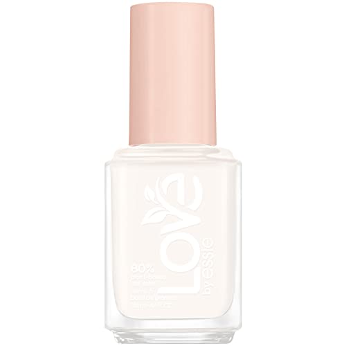 essie Long Lasting Nail Polish with Creamy Finish, Short Drying Time and Less Chipping, Vegan Formula, LOVE by essie, Colour No. 0 blessed-never stressed, White, 1 x 13.5 ml