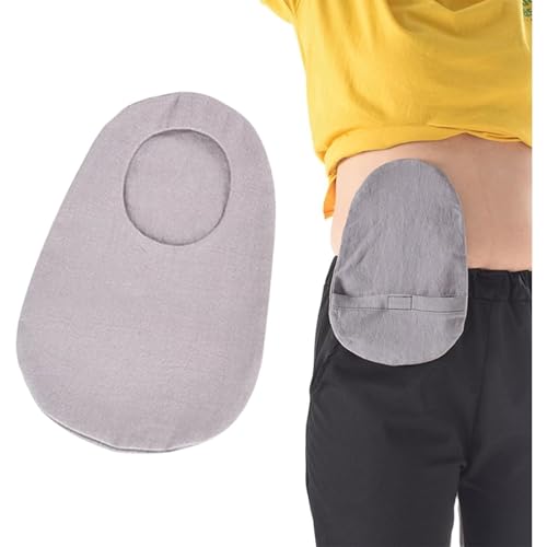 WONIONI ストーマカバー 消臭ストーマパウチカバー ストーマ ポーチライナー 臭気軽減 防塵 取り外し可能な保護カバー かんたん着け外し 軽量 快適 洗える 隠せる 再利用可能 屋内使用に適している (グレー)