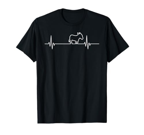 Donkey Lover Heartbeat Pulse Humor Maglietta