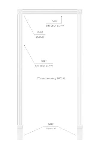 Bordo porta DK03 - telaio in plastica PU bianco