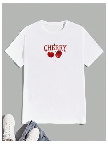Floerns Men's Graphic Tees Cherry Print Casual Loose Fit Short Sleeve Crew Neck T Shirts Summer T-Shirts Tops3