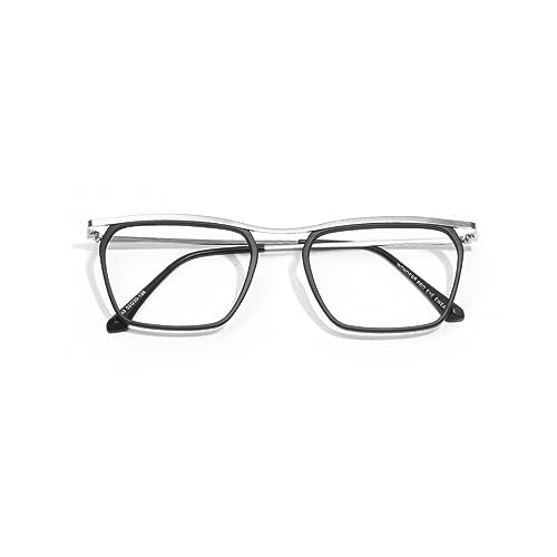 Image of SAM AND MARSHALL CHARLIE Eyeglasses - Light Weight Blu-Cut Computer Glasses With Tinted Metal Frames - Prescription Friendly Rectangle Shape for Men & Women