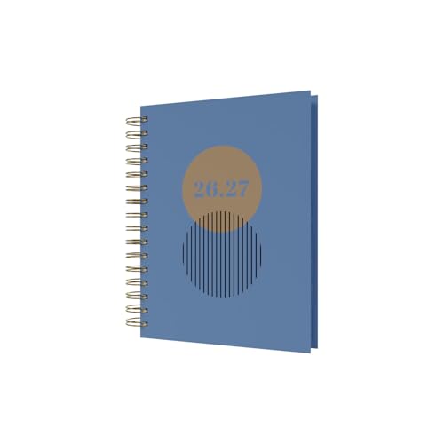 2026-2027 Mid/Academic Year Planner - 13 Month A5 Day-to-Page - Hard Cover - Collins Debden Scandi Range Blue