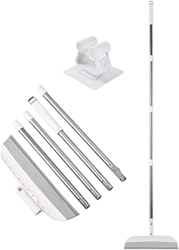 FDGAUCA Escobilla de Silicona Goma para Suelos, Extraíble Escoba de Goma Máximo 150cm (59"), con Ganchos Que no Dejan Marcas, Elimina Agua, Pelo, Polvo, etc. (Uso en húmedo y en seco) Cover