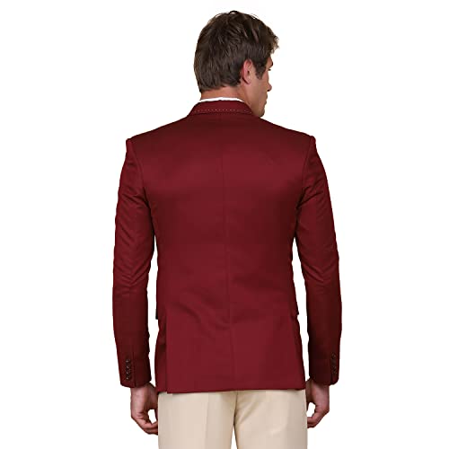 Image of TAHVO Men Slim FIT Printed RAJWADA Formal Suit Set