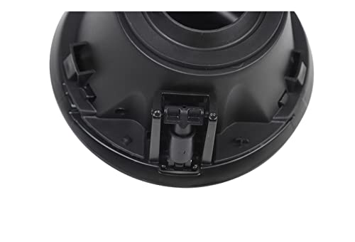 Garniture décorative de porte de carburant ABS métal noir - 5