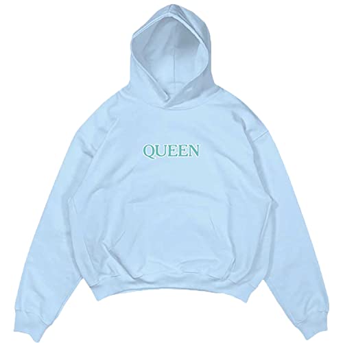 Sweat-Shirt à Capuche Queen Radio Ga Ga Hoodie Unisexe en Coton Noir