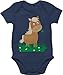 Produktbild Baby Body Junge Mädchen - Süßes Pferd I Pferde Geschenk Reiten I Pferdemädchen - 3/6 Monate - Navy Blau - babykleidung babygeschenke pferdefans horse babybody strampler süß body+ pferdemotiv
