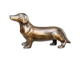 Bronze-Skulptur Dackel | stehend | 11x3x6,5cm | Tierfigur aus Bronze handgefertigt