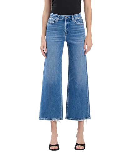 Flying Monkey High Rise Crop Wide Jeans F6007