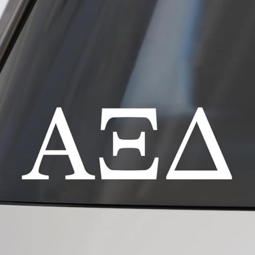 Image of Sorority Shop Alpha Xi Delta Car Decal Sticker- Greek Letters Design, Officially Licensed Alpha Xi Delta Sorority Window Sticker