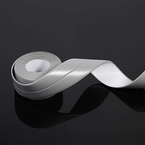 Image of Bath Sealant Strip, Waterproof Caulk Tape, Flexible and Durable Self Adhesive Tape for Bathroom, Kitchen, Tub and Wall Corner Edges, 3.2m x 3.8cm, Grey, Pack of 2