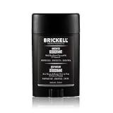 Brickell Men's Products Desodorante natural para hombres, natural y orgánico, sin aluminio, alcohol ni bicarbonato de sodio, 78 ml (Sin perfume)