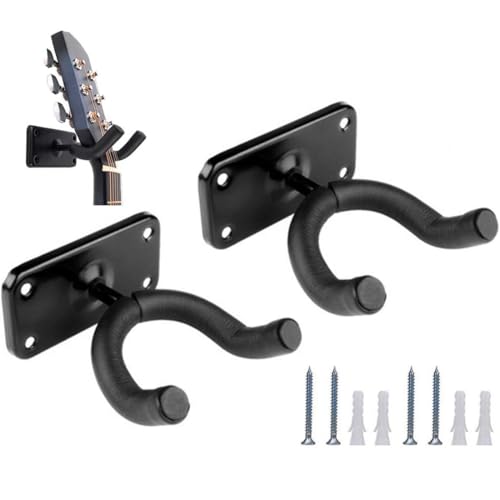 EastyGold Guitar Wall Hanger Guitar Mount Hook Holder Wall Bracket Volin Rack Stand Metal Ukulele Violin Bass Display Keep Instrument Accessories 2 Pack
