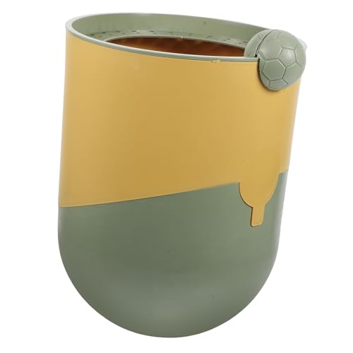 Caneca de basura rectangular de plástico multicolor miniatura 1