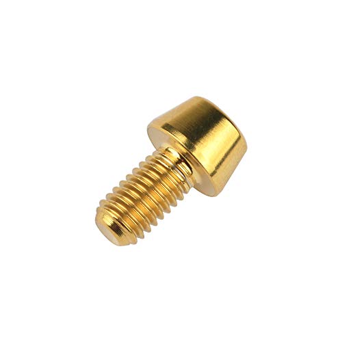 Image of Titanium Ti Bolt M5x9 16 18 20 25 30 35 40 45 50 55 60mm Tapered Head Screws Pack of 4 (M5x9mm, Gold)