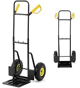 ガービー（Garvee） キャリーカート ハンドトラック 台車 折りたたみ式 高さ調節 耐荷重150kg ビッグタイヤ 頑丈 アウトドア レジャー 多地形 業務用 ハンドトラック 荷物車 芝生 砂利道