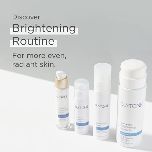 Glytone Enhance Brightening Serum–with Hyaluronic Acid, 1.7 FAV Glycolic Acid 8% Azelaic Acid & Vitamin E–Dark Spot Remover for Face– Pigmentation Treatment– Non-Comedogenic, Hydrating Serum 1 fl.oz