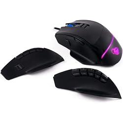 Pesas Intercambiables Deep Gaming ProSwap, Ratón Modular USB con 3 Paneles Laterales Intercambiables (3, 5 y 10 Botones), luz RGB, Sensor óptico Pixart 3325, 500FPS, 100IPS, 1000Hz, Switches Huano, Peso Regulable