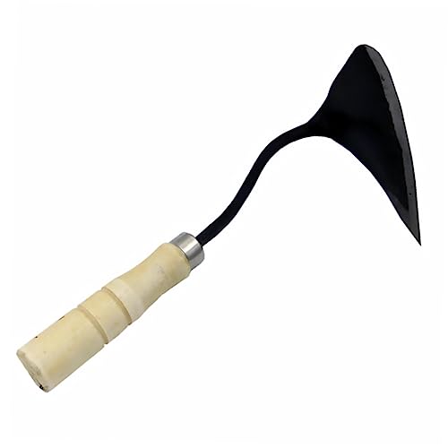 Happyyami 2 Piezas Pico Triangular Torcido jardineria Accesorios Herramienta para deshierbar rastrillos pequeña azada Manual Estribo Herramientas Herramienta de azada arado de Mano Madera