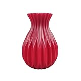 Talent Star Plastic Vase Flower Vase Modern Decorative Vase for Home Elegant Flower Arrangements Durable Design Red, XX-Small