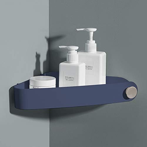 Corner Shower Caddy, Bathroom Corner Shelf, Shower Shelf for Bathroom Storage, Shower Organiser with Adhesive Stickers for Bathroom & Kitchen, White