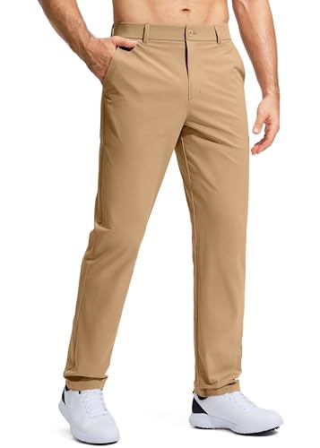 Pudolla Men's Golf Pants Stretch Work Dress Comfy Pants 30"/32"/34" Lightweight Quick Dry Casual Slacks Trousers with Pockets