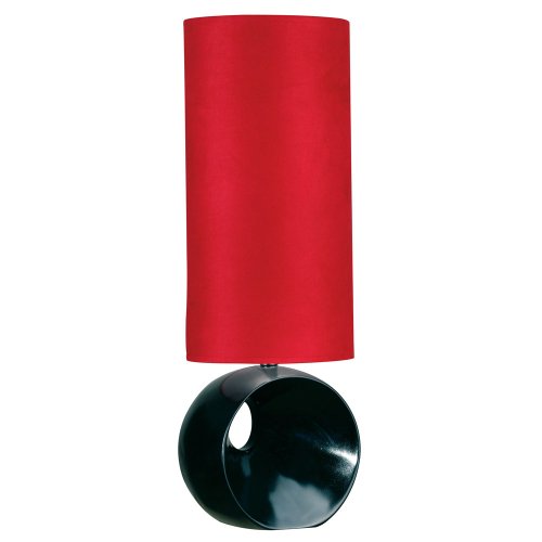 Lámpara de mesa Kenroy Home Marlene negra con pantalla roja